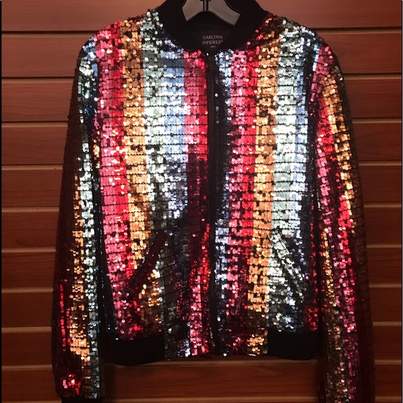 Garcons Infideles Other - Garcons Infideles Paris Sequin Bomber Jacket Zip